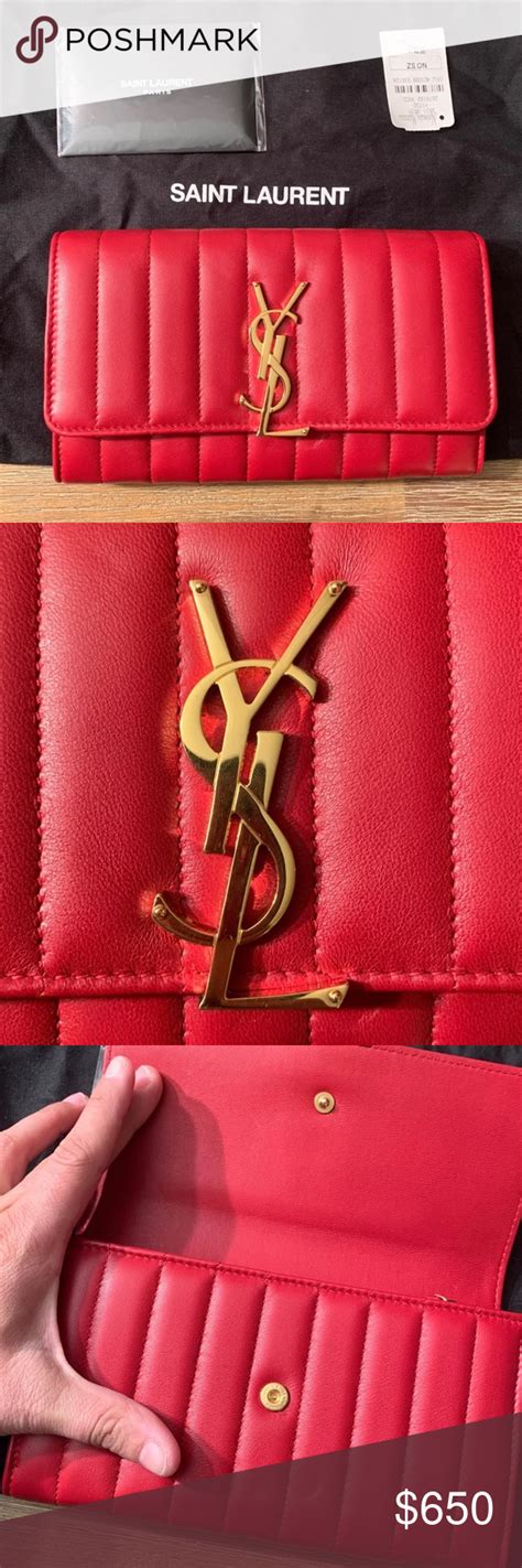 ysl red patent leather wallet|yves saint laurent wallet sale.